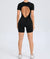 Short Jumpsuit Gym Clothes For Women Sportswear Fitness Overalls Backless Scrunch Booty Yoga Suit Sports Set Outfit