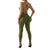 Jumpsuit Women One-piece Outfit  Sleeveless Square Neck  Bodysuit  Casual Streetwear Playsuits Sport Fitness Jumpsuit Women