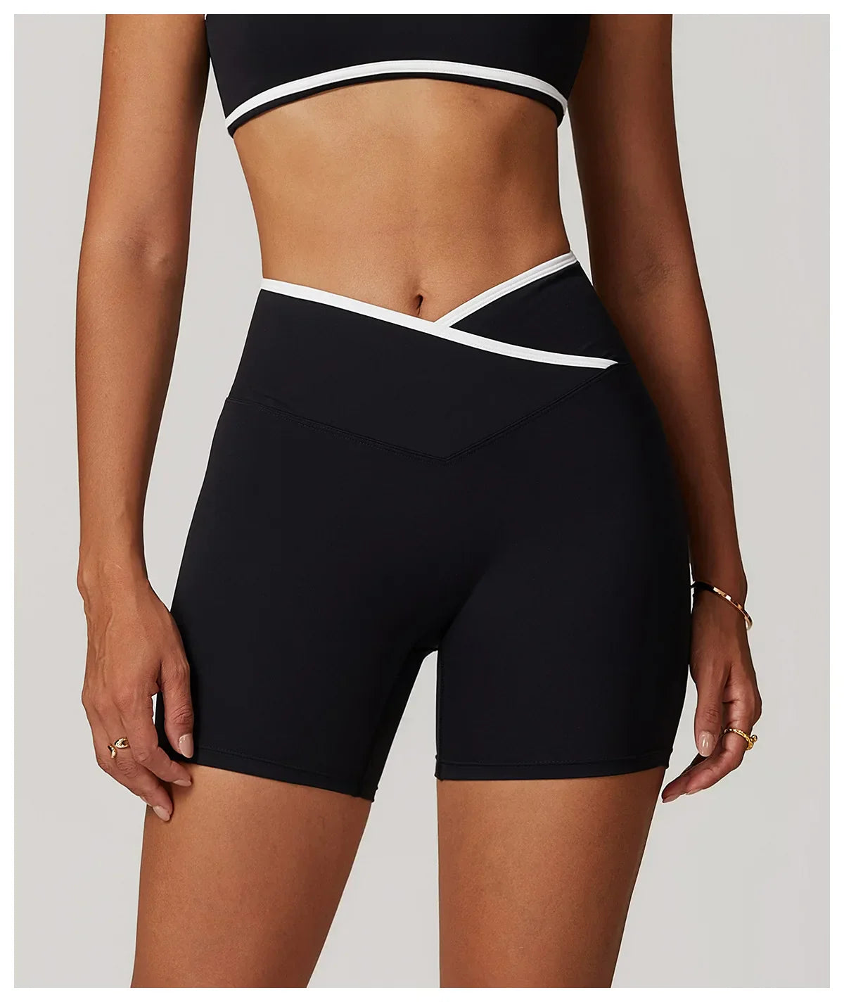Yoga Shorts Women Fitness Shorts V-shaped Waist Running Cycling Shorts Breathable Sports Leggings High Waist Workout Gym Shorts