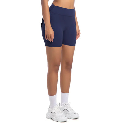 Womens Workout Shorts with Pockets Scrunch Butt Gym Biker Shorts High Waisted Booty Cargo Pants Yoga Running Leggings Activewear