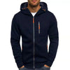Men's hooded jacket Casual long-sleeved hoodie Zipper Gym sports hoodie Spring and Autumn