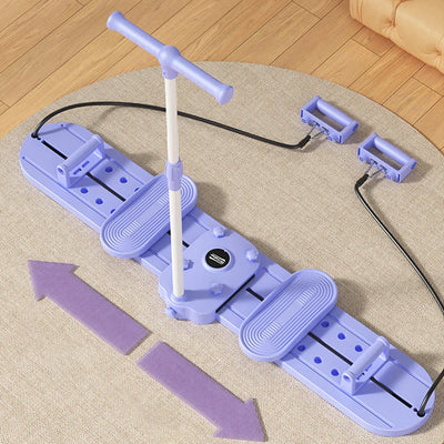 Fitness Ski Machine With Handle & Pull Rope Simulated Ski Trainer Foldable Ski Trainer Pelvic & Hip Strengthener for Home Gym ﻿