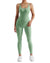 Jumpsuit Women One-piece Outfit  Sleeveless Square Neck  Bodysuit  Casual Streetwear Playsuits Sport Fitness Jumpsuit Women