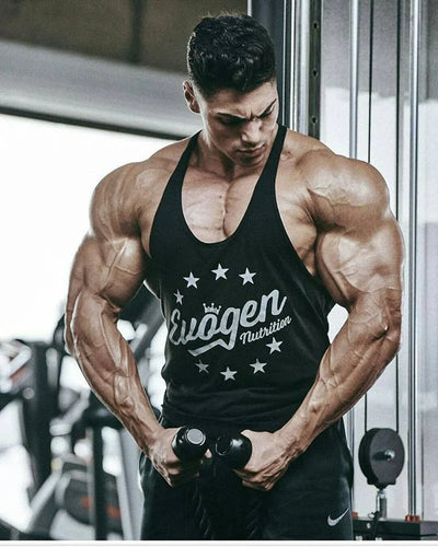 Men's Muscle Fitness Vest Breathable Quick-Dry Gym Workout Tank Top for Summer Running Bodybuilding Trendy Casual Sportswear