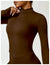 Women's Outdoor Running Fitness Jacket T-shirt Stand Collar Long Sleeve Zipper Yoga Shirts Solid Gym Push Up Workout Tops New