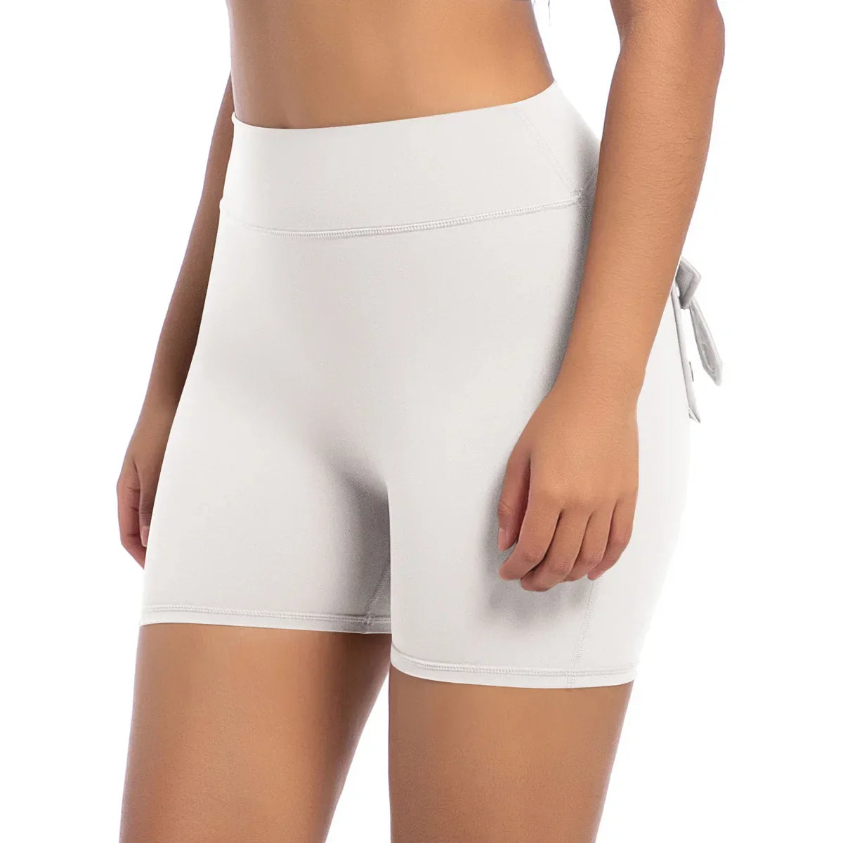 Womens Workout Shorts with Pockets Scrunch Butt Gym Biker Shorts High Waisted Booty Cargo Pants Yoga Running Leggings Activewear