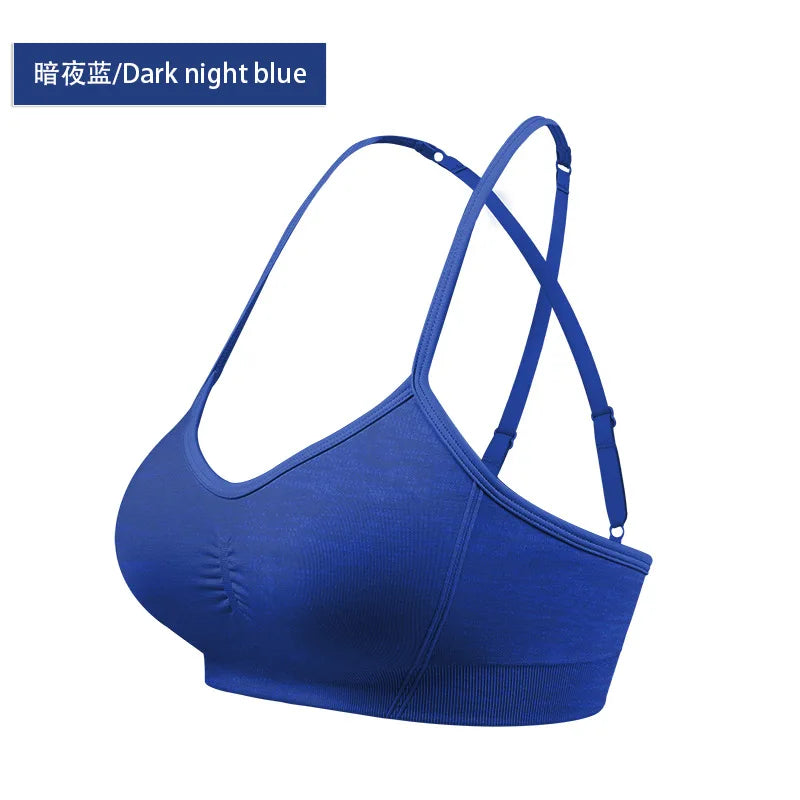 Womens Sports Bra Open Back Workout Yoga Top Workout Bras Yoga Bras Halter Top for Yoga Gym Workout Fitness
