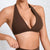 Sexy Sports Bra Women Seamless Halter Neck Strap Bra Open Back Yoga Top Bra Medium Support Gym Crop Top Mujer Underwear Girl