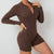 Women Gym Suits Women V Back Scrunch Whole Suit Push Up Sports Suit Women Fitness Suit with Zipper Training Clothes One-Piece