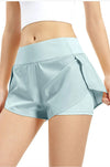 Sport Shorts Women Sportswear Double-deck Running Shorts Yoga Bottoms Summer Gym Fitness Training Jogging Short Pants