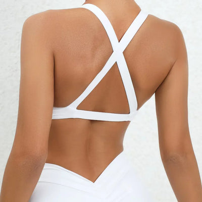 Sexy Sports Bra Women Seamless Halter Neck Strap Bra Open Back Yoga Top Bra Medium Support Gym Crop Top Mujer Underwear Girl