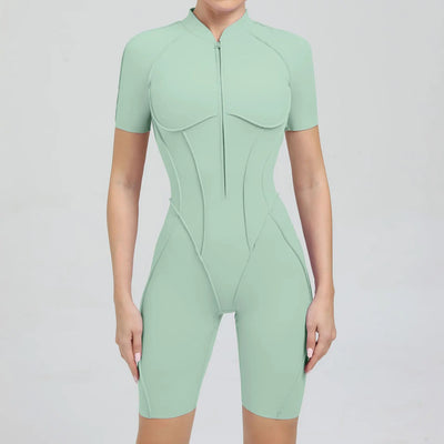 Women‘s Sports Jumpsuits Sets Fitness Combination impact bodysuit Shorts Outdoors Gym Workout Sexy Sports Jumpsuit kit Clothes