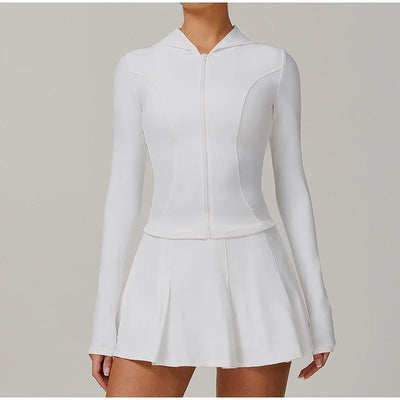 Women Sports Zipper Jacket Yoga Long Sleeved Shirts Summer Sun Protection Clothing Fitness Running Gym Tops UV Resistant Coat