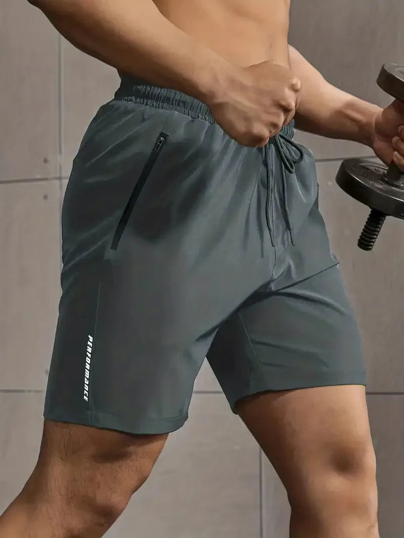 Gym Fitness Shorts Men Workout Running Cycling Quick Drying Breathable Drawstring Sports Shorts Outdoor Running Short Pants