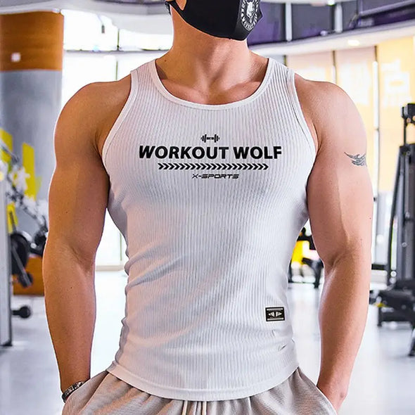 Men's Fitness Jogging Cycling Hiking Gym Muscle Compression Shirt - Training Tank Top with Quick-Dry,High-Elasticity Material