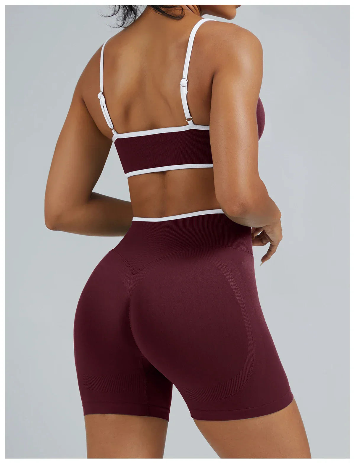 Women Sports Shorts Low Ribbed Waistband Yoga Shorts Seamless Workout Gym Clothes Woman High Stretch Running Shorts Women