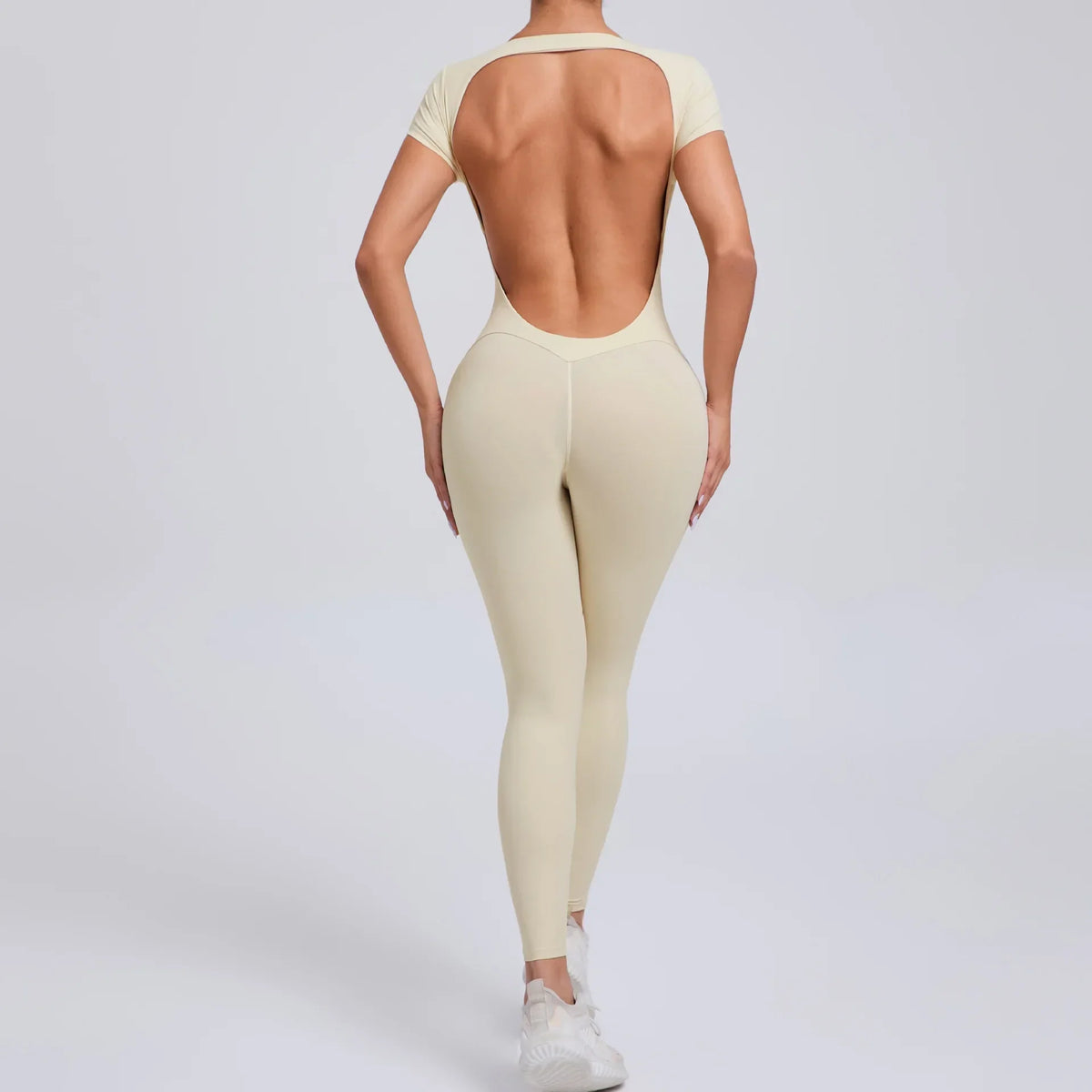 Women's Yoga Jumpsuit Fitness Sport Set Overalls Gym Clothing Wear Pilates Workout Clothes Women Short Sleeves Outfit Activewear