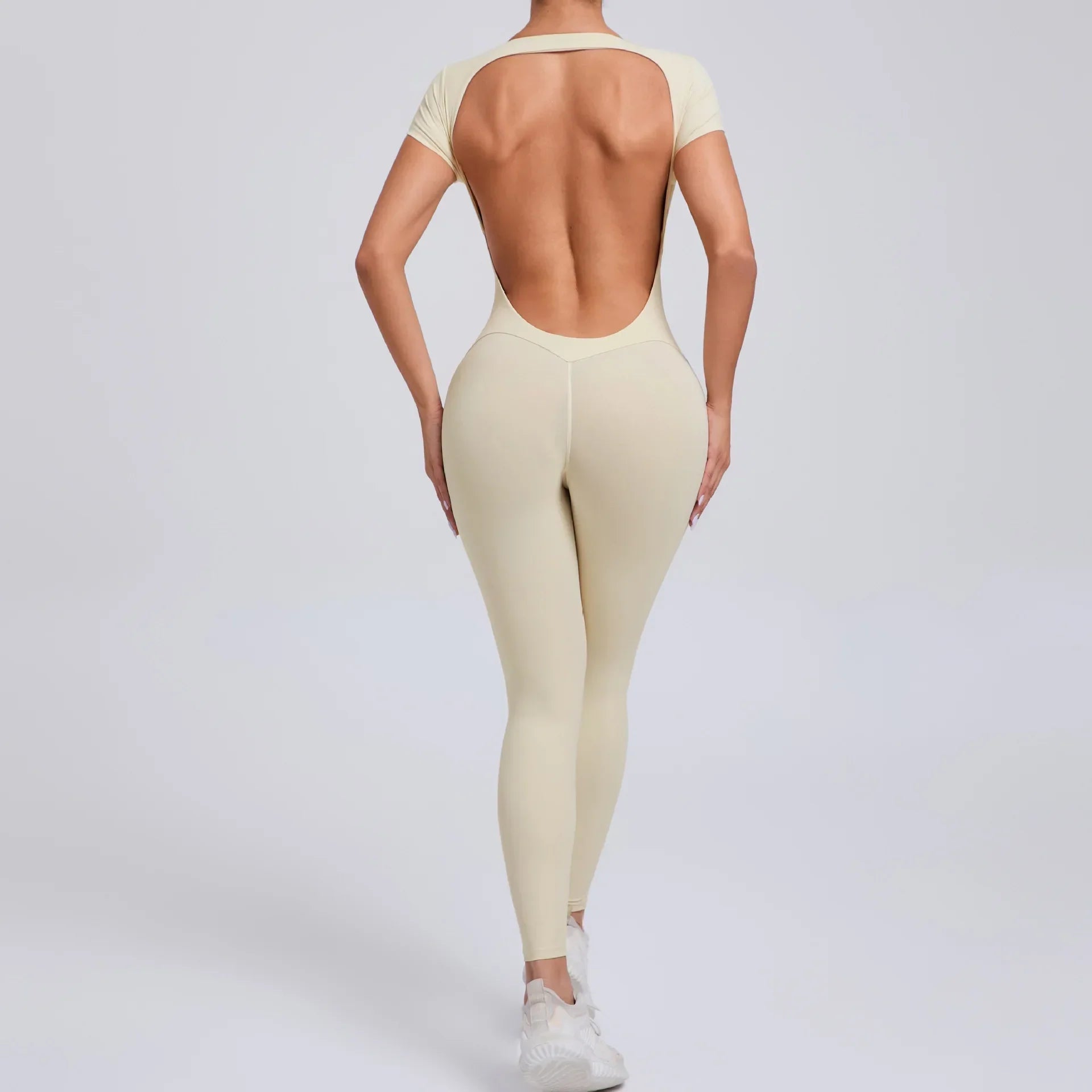 Women's Yoga Jumpsuit Fitness Sport Set Overalls Gym Clothing Wear Pilates Workout Clothes Women Short Sleeves Outfit Activewear