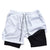 2025New Men Running Shorts Gym Sports Shorts 2 In 1 Quick Dry Workout Training Gym Fitness Jogging Short Pants Summer Men Shorts