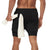 Gym Shorts Men Double-deck Workout Shorts 2 In 1 Quick Dry Workout Training Short Pants Fitness Sport Jogging Pants Running Shor
