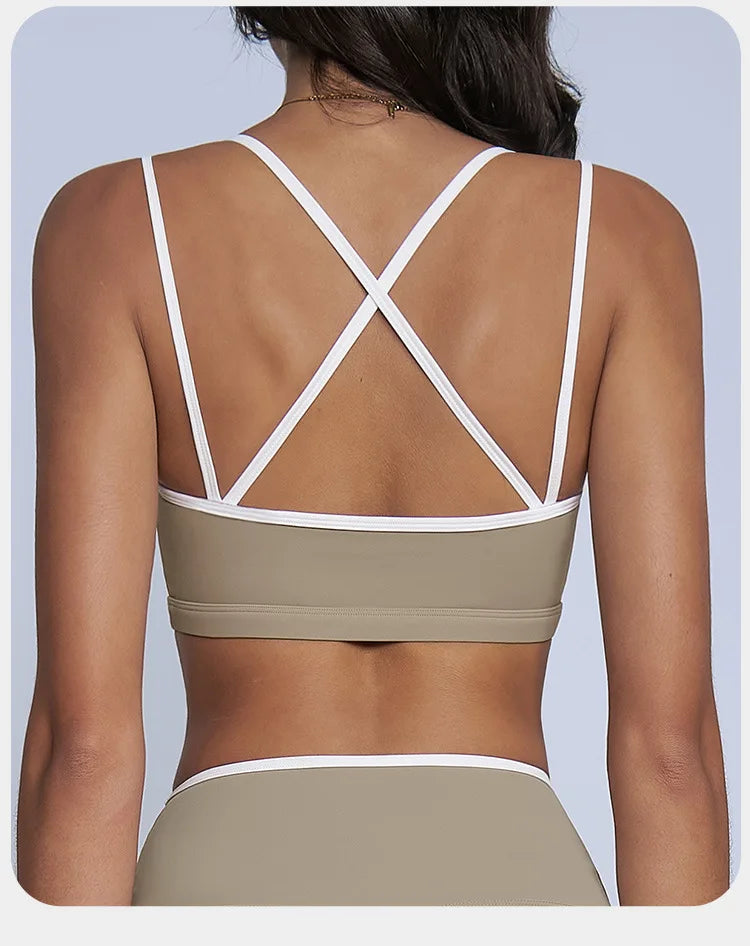 Women Sports Bra High Strength Push Up Top Fitness Underwear Yoga Bras Sport Tops for Women Breathable Running Vest Gym Wear