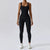Fitness Seamless Jumpsuits Woman Sleeveless Thread Fashion Casual Outdoors Overalls for Women Corset One Pieces Pants Sets