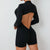 Women Gym Suits Women V Back Scrunch Whole Suit Push Up Sports Suit Women Fitness Suit with Zipper Training Clothes One-Piece