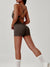 Women's Sexy Slim-Fit Yoga Shorts Jumpsuit Seamless Back Workout Bodysuit Breathable Quick-Dry Gym Running Pilates Fitness yoga