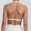 Sexy Sports Bra Women Seamless Halter Neck Strap Bra Open Back Yoga Top Bra Medium Support Gym Crop Top Mujer Underwear Girl
