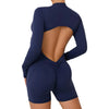 Women Gym Suits Women V Back Scrunch Whole Suit Push Up Sports Suit Women Fitness Suit with Zipper Training Clothes One-Piece