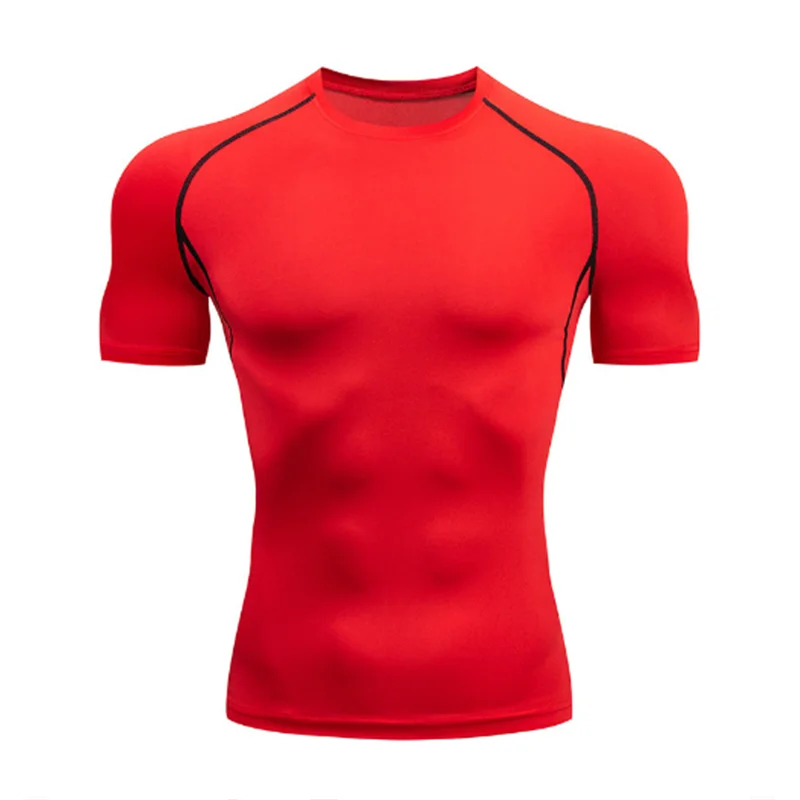 Men's T Shirt Outdoor Training Fitness Gym Jogging Running Sweatshirt Bat/-Man Compression Shirts Tight Elastic Breathable