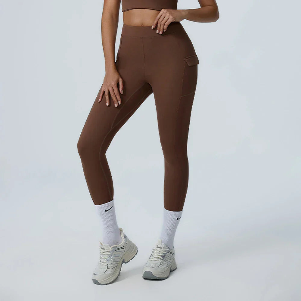 Sports Leggings For Women High Waist impact Leggings Workout Fitness Tights Athletic Wear Yoga Pants With Pocket Gym Clothing