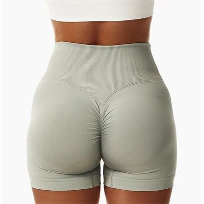 Women's fitness shorts  high-waisted buttock-lifting  tight  quick-drying  sporty yoga three-quarter shorts