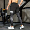 Men's Running Pants 2 in1 Double Layer Training Sweatpants Fitness Men's Jogging Pants Basketball Gym Running Pants Sportswear