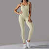 Women's Fitness seamless jumpsuit Solid Color Sports Jumpsuit Fitness Yoga Suit Jumpsuit Set Summer Ribbed Shapewear