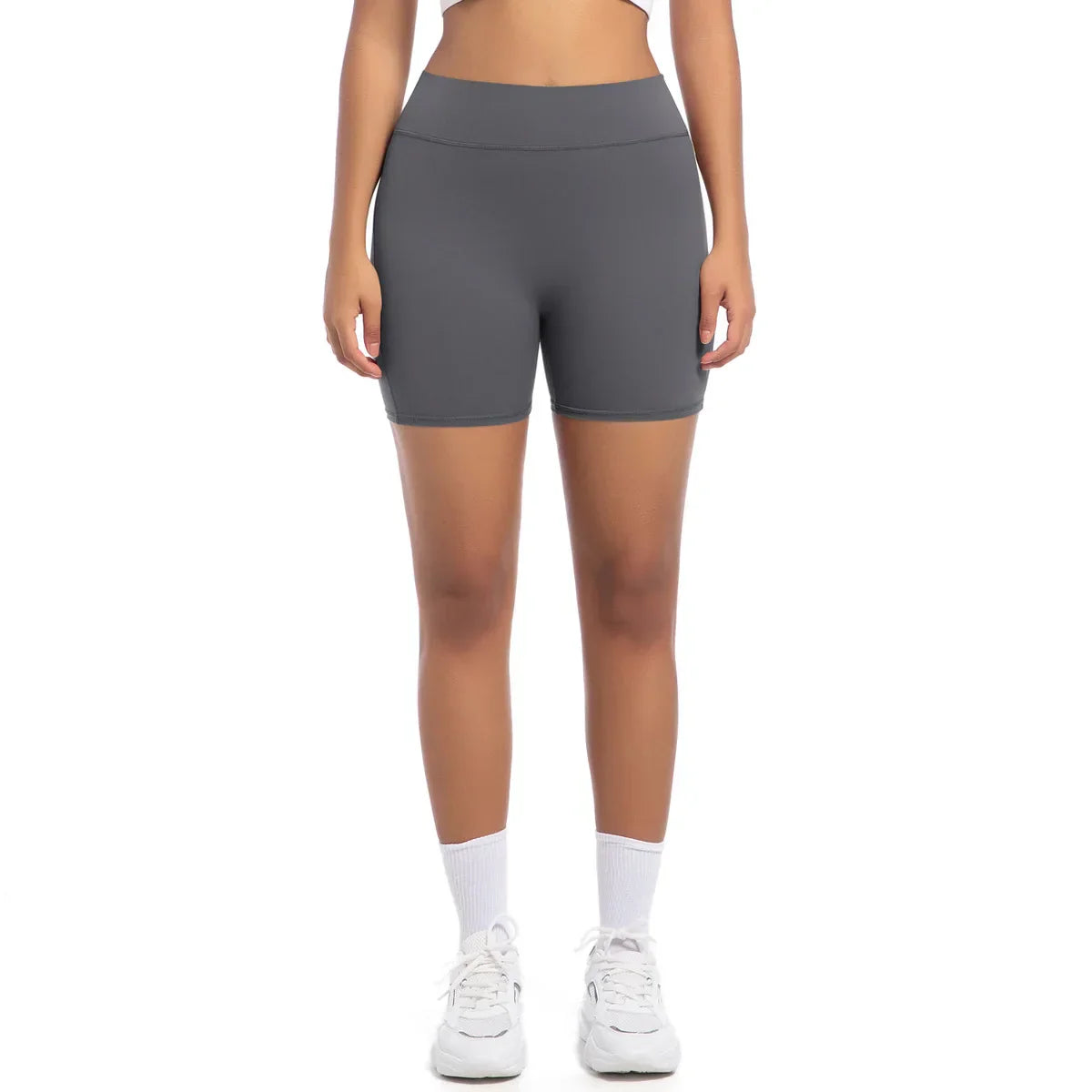 Womens Workout Shorts with Pockets Scrunch Butt Gym Biker Shorts High Waisted Booty Cargo Pants Yoga Running Leggings Activewear