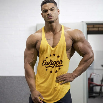 Men's Muscle Fitness Vest Breathable Quick-Dry Gym Workout Tank Top for Summer Running Bodybuilding Trendy Casual Sportswear