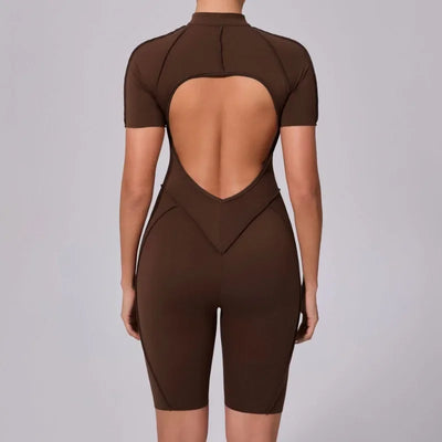 Women‘s Sports Jumpsuits Sets Fitness Combination impact bodysuit Shorts Outdoors Gym Workout Sexy Sports Jumpsuit kit Clothes