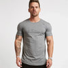 Men's Gym tshirt Men Running Sport T-shirt Fitness Bodybuilding Cotton Slim Tee shirt Tops Summer Male Jogging Training Clothing