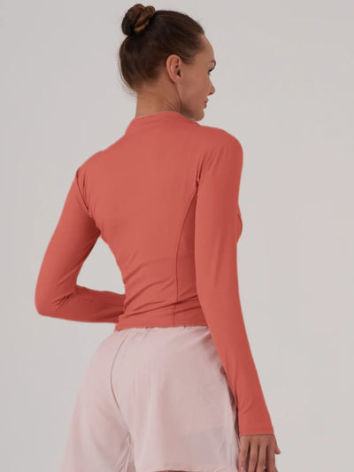 Fitfemme Sports Jacket Women Zip Fitness Yoga Shirt Winter Warm Gym Top Activewear Running Coats Workout Clothes For Cycling