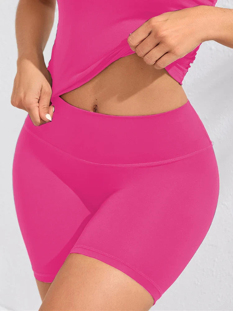 Yoga Shorts Women Fitness Shorts Girl Running High Waist Short Quick Drying Squat Proof Cycling Workout Gym Tight  Shorts Black