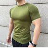 gyms Tight sports T-shirt  Men Summer Short Sleeve Fitness T Shirt Running Gym Compression T Shirt High Quality elasticity Tops