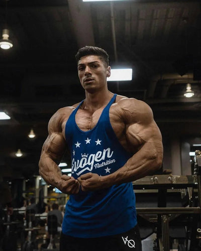 Men's Muscle Fitness Vest Breathable Quick-Dry Gym Workout Tank Top for Summer Running Bodybuilding Trendy Casual Sportswear