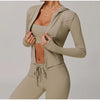 Women Sports Zipper Jacket Yoga Long Sleeved Shirts Summer Sun Protection Clothing Fitness Running Gym Tops UV Resistant Coat