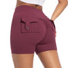 Womens Workout Shorts with Pockets Scrunch Butt Gym Biker Shorts High Waisted Booty Cargo Pants Yoga Running Leggings Activewear