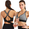 Women Sports Bras Tights Crop Top Yoga Vest Front Zipper Plus Size Adjustable Strap Shockproof Gym Fitness Athletic Brassiere