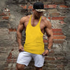 Gym Tank Top Men Bodybuilding Clothing Blank shirt Fitness Singlets Sleeveless Tanktops Cotton Muscle Stringer Vest Man