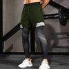 Men's Running Pants 2 in1 Double Layer Training Sweatpants Fitness Men's Jogging Pants Basketball Gym Running Pants Sportswear