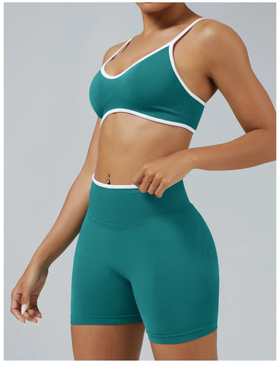 Women Sports Shorts Low Ribbed Waistband Yoga Shorts Seamless Workout Gym Clothes Woman High Stretch Running Shorts Women