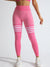 Women V Back Line Leggings Butt Lifting Gym Fitness Athletic Workout Elastic Leggins Outdoor Yoga Pants Sports Training Tights